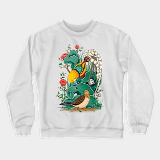 Minhwa: Golden Pheasant Couple B Type Crewneck Sweatshirt